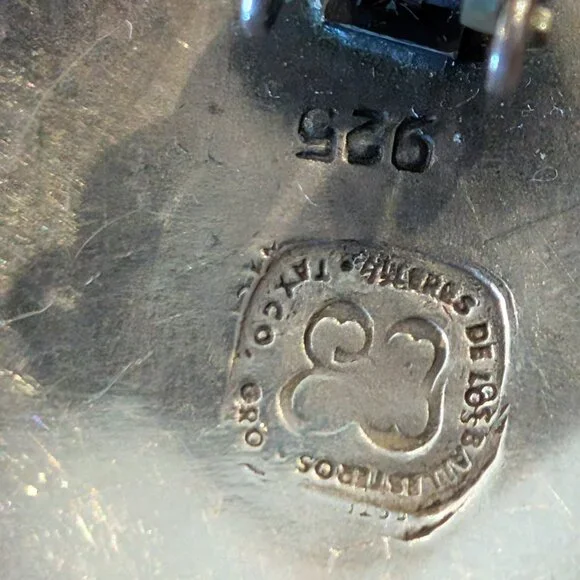 Vintage Taxco 925 Sterling Silver Clip-On Earrings – Signed Talleres de los Ball - Picture 5 of 11